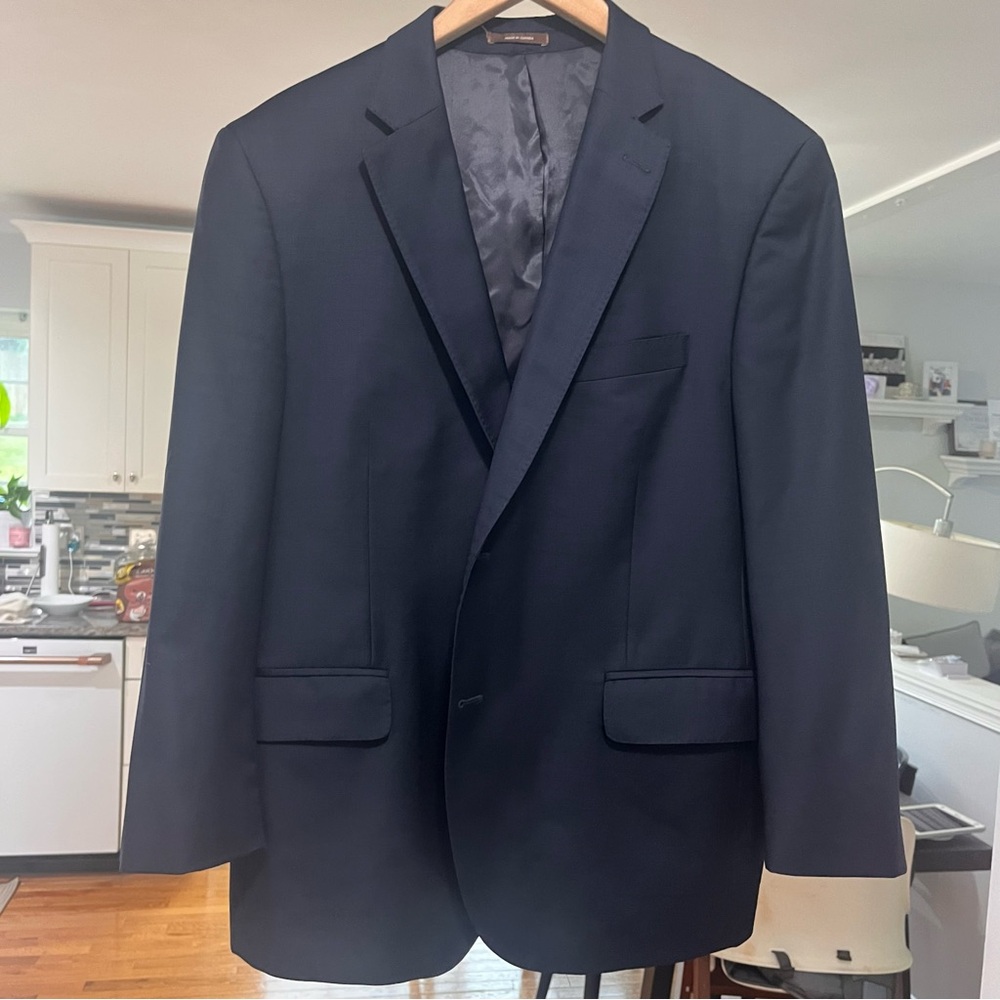 Peter Millar - 100% Wool - Black Sport Coat Tailored Elegance 44S